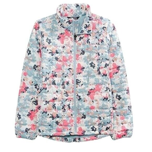 The North Face Girls Thermoball Eco Jacket Size XL Tourmaline Camo Full … - Picture 1 of 11
